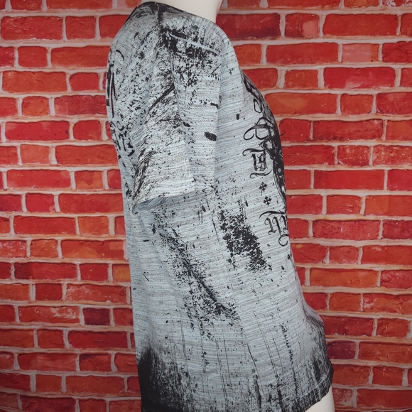 Affliction Men's Skull Graphic Short Sleeve T-shirt - Size: S, M, 2X- Black -NWT - Picture 4 of 9